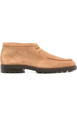 santoni Suede derby shoes