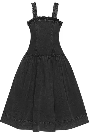 Ganni Ruffle-detail midi dress