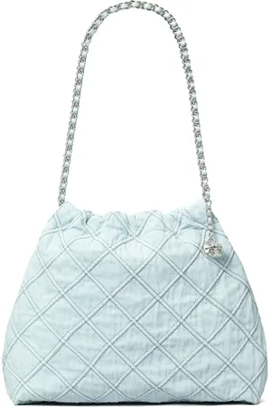 Tory Burch Fleming denim hobo bag