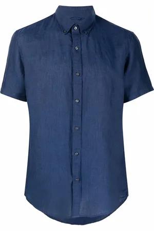 Michael Kors Button-down short-sleeve linen shirt