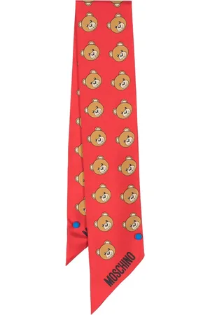 Moschino Teddy Bear-motif silk scarf