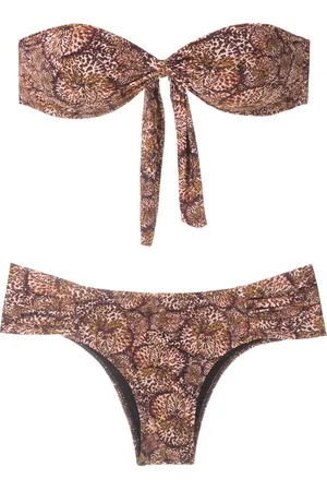 Isolda Borakay printed bandeau bikini set
