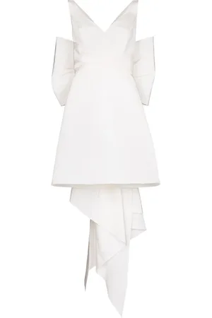 Carolina Herrera Oversize-bow silk mini dress