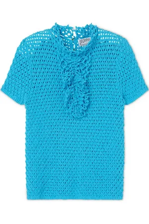 ST. JOHN Open-knit blouse
