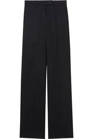 ST. JOHN Creased high-waisted trousers