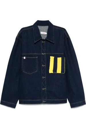 Charles Jeffrey Loverboy Knitted-patch denim jacket