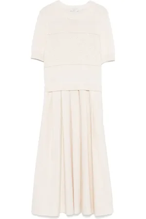 PESERICO SIGN Contrast-panel midi dress