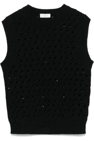 PESERICO SIGN Open-knit tank top