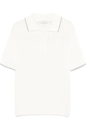 PESERICO SIGN Cable-knit polo shirt