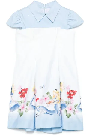 MONNALISA X Disney Alice-print dress