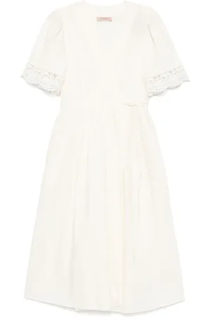 Twin-Set Wrap-design midi dress