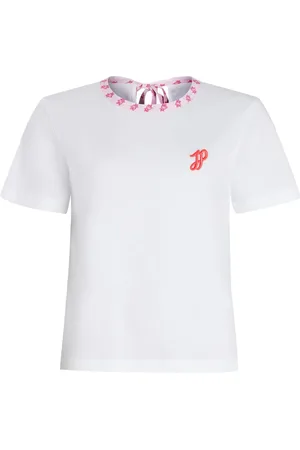 Patou Contrasting-collar organic cotton T-shirt