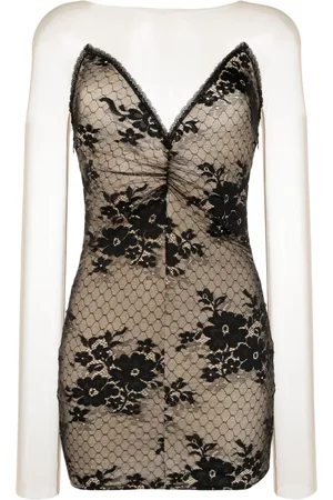Wolford Strapless lace-panel dress