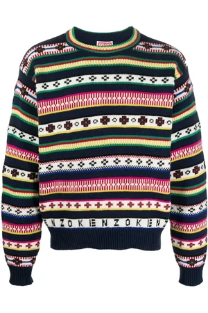 Kenzo Striped wool-cotton blend jumper