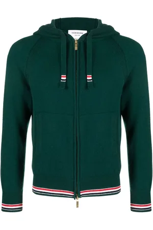 Thom Browne Cashmere knitted zip-up hoodie