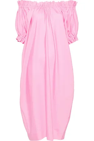 Simone Rocha Elasticated gathered ruffle tulip dress