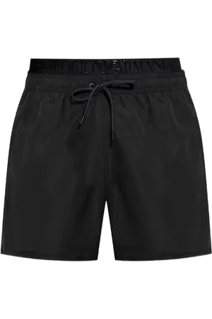 Emporio Armani Logo-waistband swim shorts
