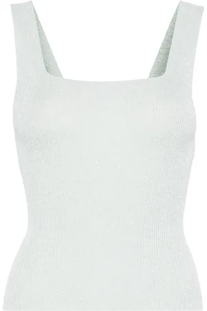 Twin-Set Ribbed-knit tank top