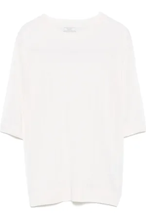 PESERICO SIGN Striped fine-knit T-shirt