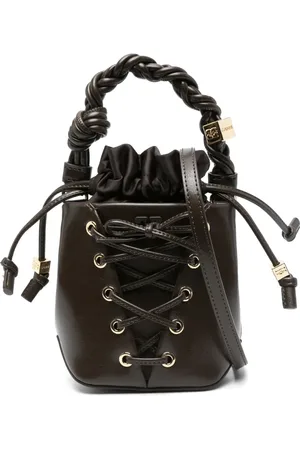 Ganni Logo-embellished bucket bag
