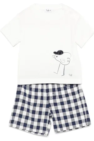 Il gufo Checked shorts set