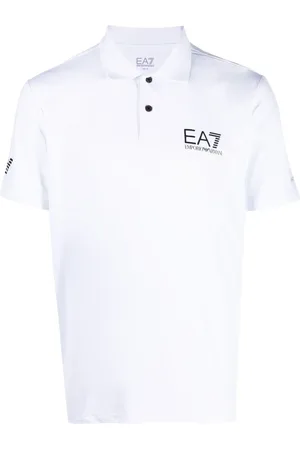 EA7 Logo-print polo shirt