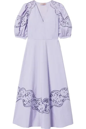 Twin-Set Openwork midi dress