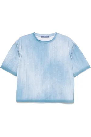 ERMANNO SCERVINO Denim-print T-shirt