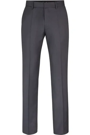HUGO BOSS Pressed-crease tailored trousers