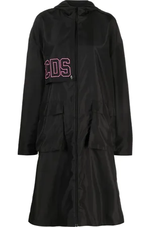 GCDS Embroidered-logo hooded parka