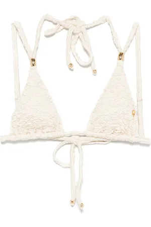 PATBO Papillon-jacquard bikini top