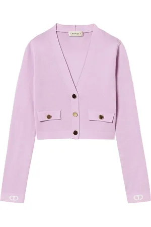 Twin-Set Button-detail cropped cardigan