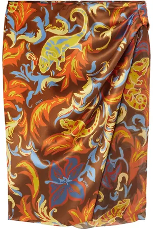 VERSACE Exotic Barocco A-line midi skirt