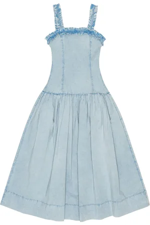 Ganni Ruffle-detail midi dress
