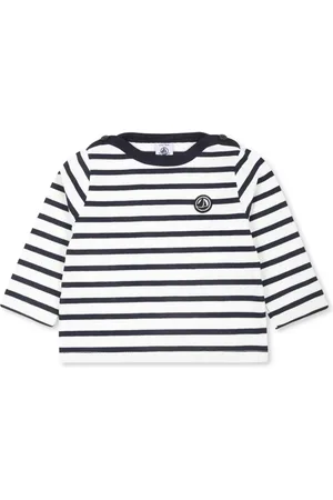 Petit Bateau Logo-patch striped top