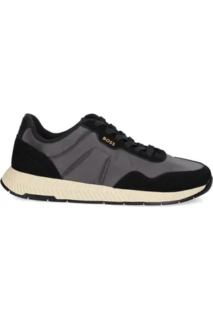 HUGO BOSS Titanium panelled lace-up sneakers
