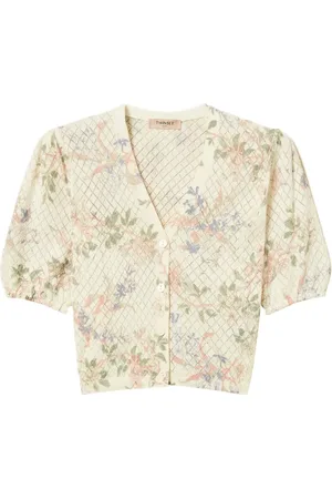 Twin-Set Floral-jacquard cardigan