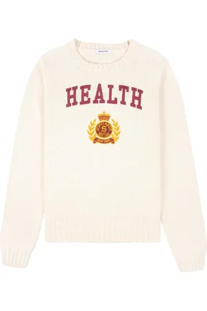 Sporty & Rich Slogan-intarsia jumper