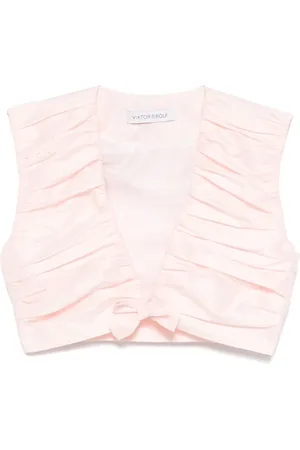 Viktor & Rolf Pleated cropped top