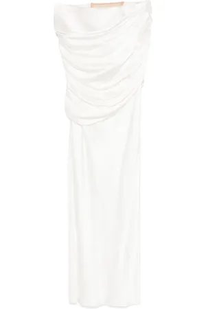 GIUSEPPE DI MORABITO Draped silk maxi skirt
