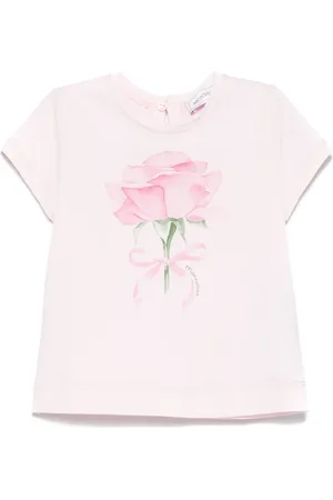 MONNALISA Rose-print T-shirt