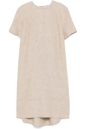 PESERICO SIGN Slub-texture midi dress