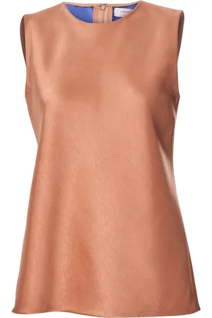 Carolina Herrera Crew-neck satin top