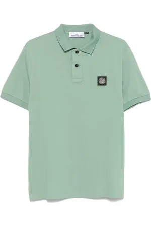 Stone Island Piqu??-weave polo shirt
