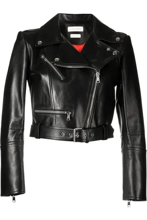 Alexander McQueen Cropped leather jacket