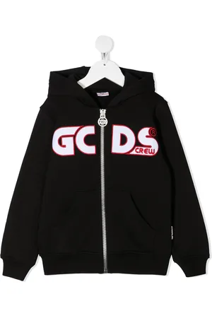 GCDS Logo zip-up hoodie