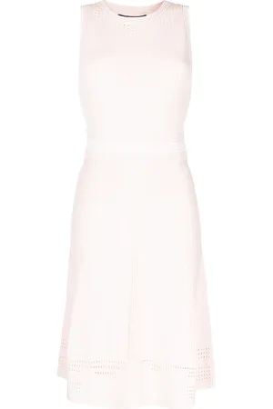 Paule Ka Perforated panel midi dress