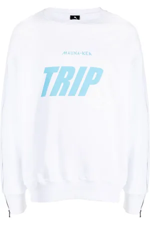 MAUNA KEA X Triple J logo-print zip-sleeve sweatshirt