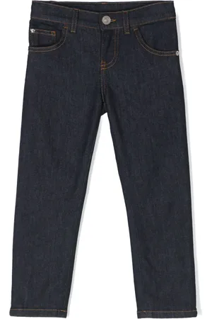 VERSACE Medusa-plaque slim-leg jeans