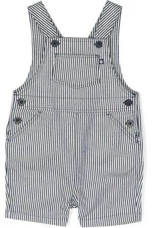 Petit Bateau Striped cotton playsuit